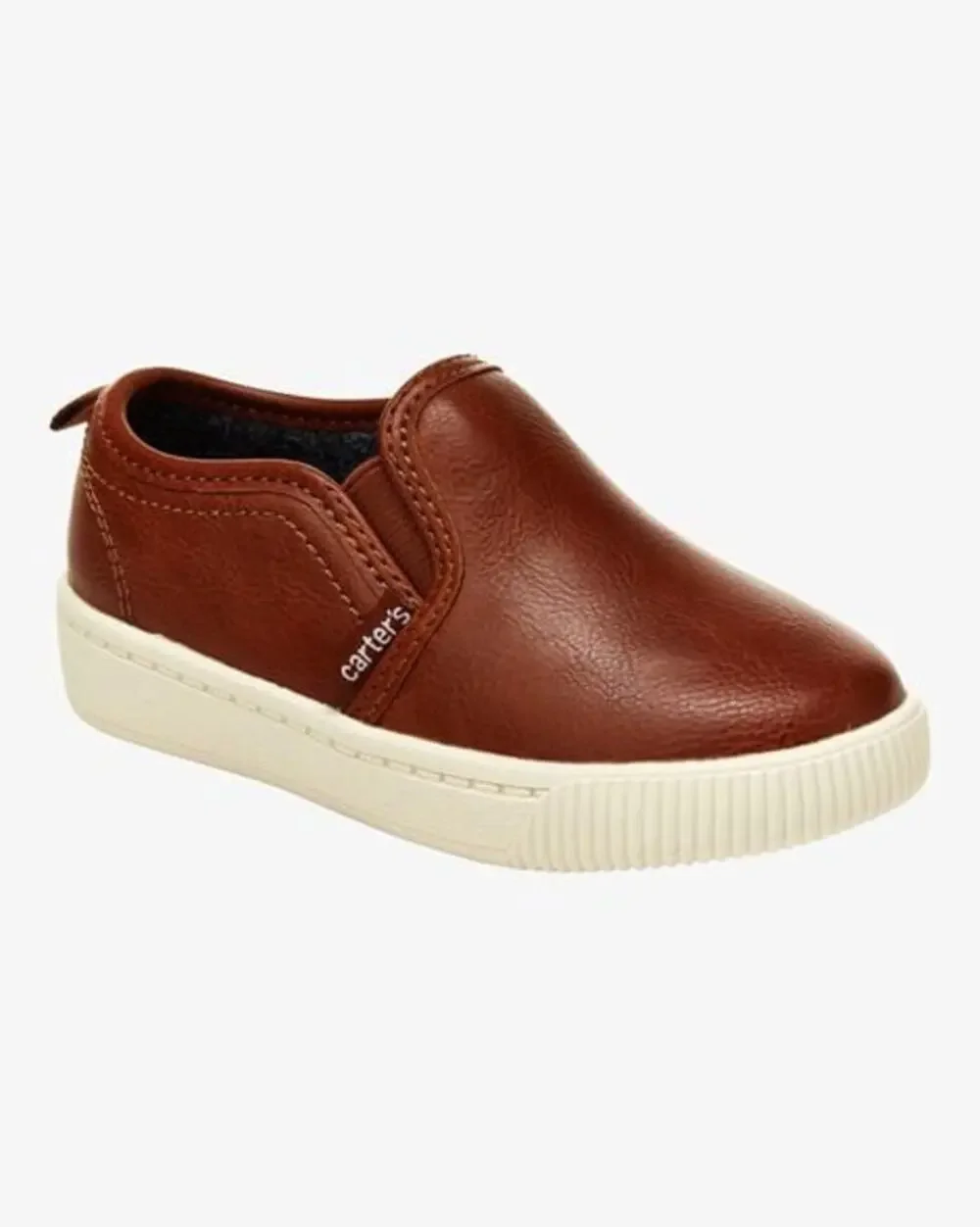 Carter's Boys Brown Faux Leather Slip On Loafers Kid's Youth Size 12